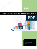 Tema: Persona Natural Y Persona Juridica