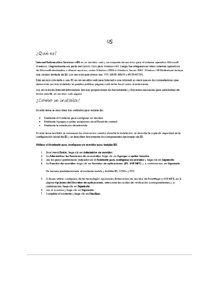 IIS PDF Recuperado | PDF | Servicios de Información de Internet | Software