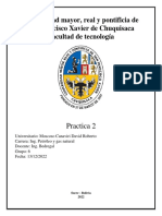 Universidad Mayor, Real y Pontificia de San Francisco Xavier de Chuquisaca Facultad de Tecnología