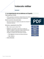 Tema 6. Protocolo Militar: 1. La Organización de La Defensa en España