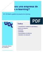 Reto 1 ¿Formamos Una Empresa de Proyectos E-Learning?: Índice