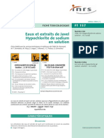 Eaux Et Extraits de Javel Hypochlorite de Sodium en Solution