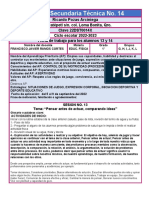 TEC 14 FICHA SEMANAL PARA LOS ALUMNOS 1er Grado No 13 y 14 2022-2023 Comparando Ideas