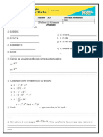 Matemática - Notação científica e potências