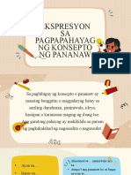 Ekspresyon Sa Pagpapahayag NG Konsepto NG Pananaw