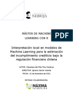 Interpretación Local en Modelos de Machine Learning para La Estimación Del Incumplimiento Crediticio Bajo La Regulación Financiera Chilena