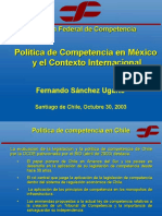 Política de Competencia en México y El Contexto Internacional