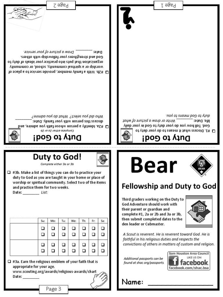 Passport Bear Duty To God | PDF | God | Worship