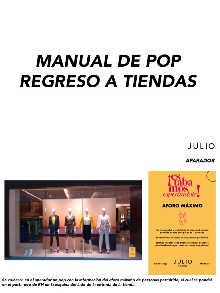 Manual de Pop Regreso A Tiendas | PDF