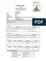 Curriculum Vitae of Geology Lecturer