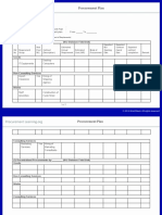 Procurement Plan Template