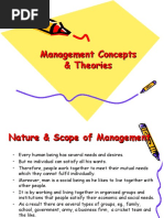 Concepts and Theories of Management