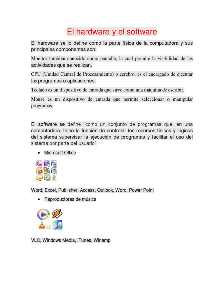 Hardware y Software PDF