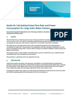 Guide For Calculating Pump Flow Rate and Power Consumption For Large Solar Water Heaters