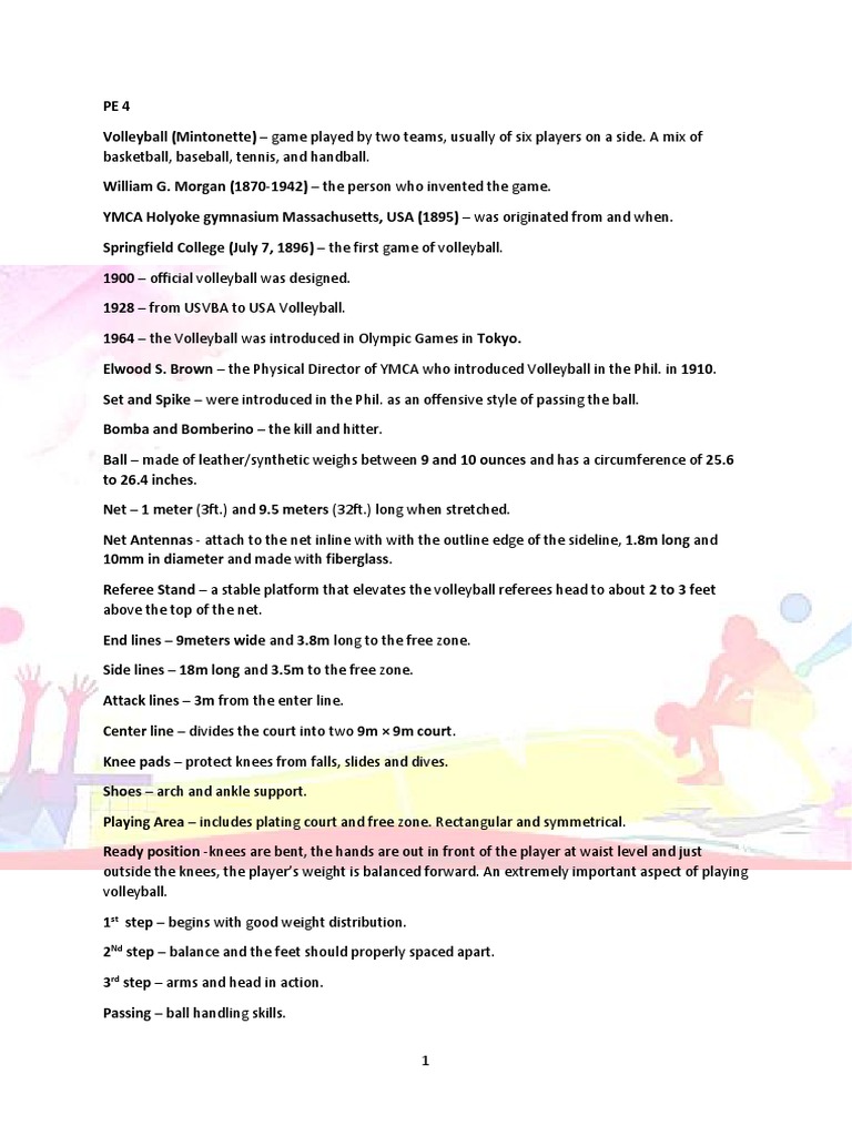 A Comprehensive History and Overview of the Development of Volleyball