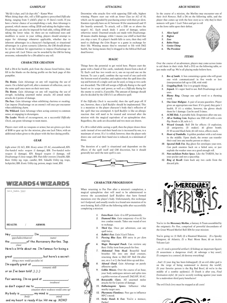 Mercenary Merlins (Pamphlet) PDF