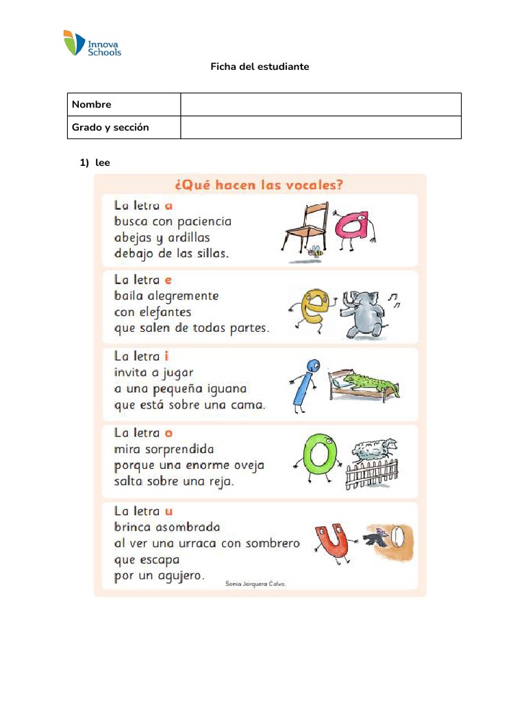 Actividades Interactivas con Vocales | PDF | Estudios de idiomas ...