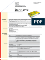 Hidrostop Elastik: Tehnički List