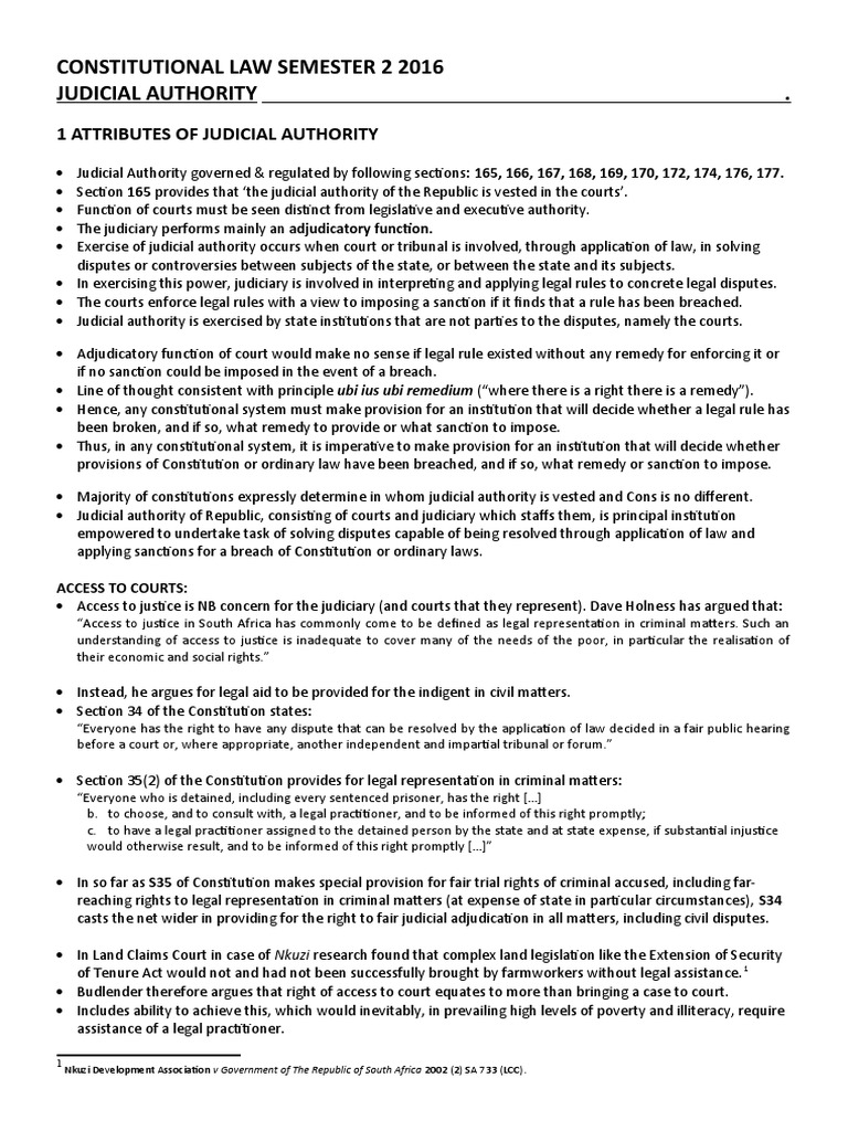 Judiciary Summary PDF Common Law Jurisdiction