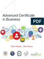 Advanced Certifi Cate in Business: Your Future... Our Focus