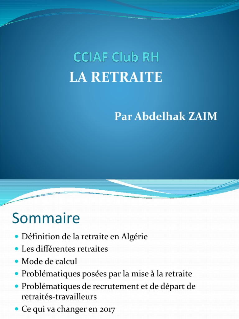 Retraite | PDF | Retraite | Retraites