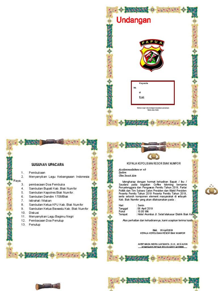 Undangan Coffee Morning | PDF