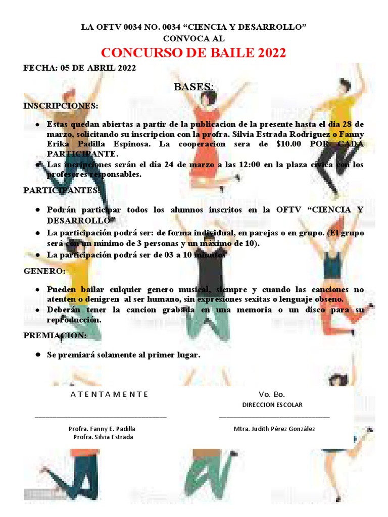 Convocatoria Concurso de Baile 2022 | PDF