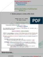 Aula 9: Química Dos Solos e Sedimentos (Parte 2) : Resíduos Perigosos e Resíduo Sólido Urbano