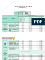 Planilla de Evaluación de Rutina Diaria: Primer Semestre 2022