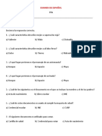 Examen de Español 3°a