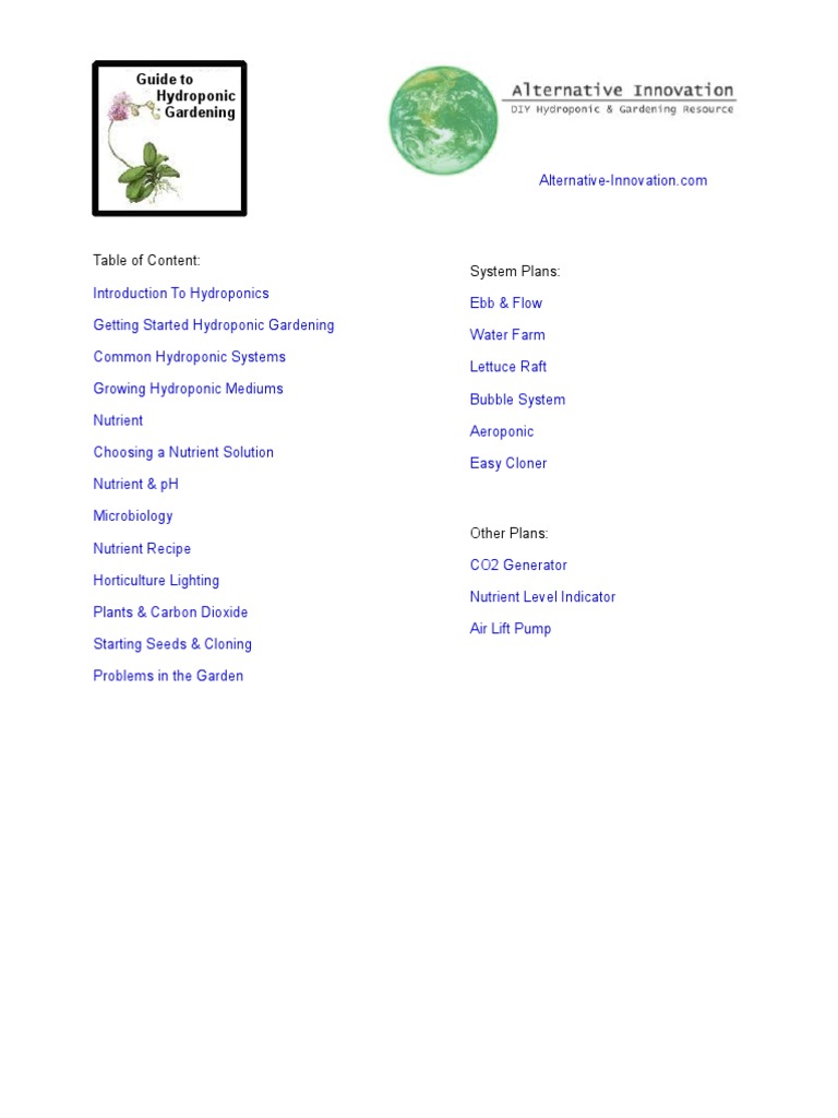 Hydroponic Gardening: A Complete Guide | PDF | Hydroponics ...