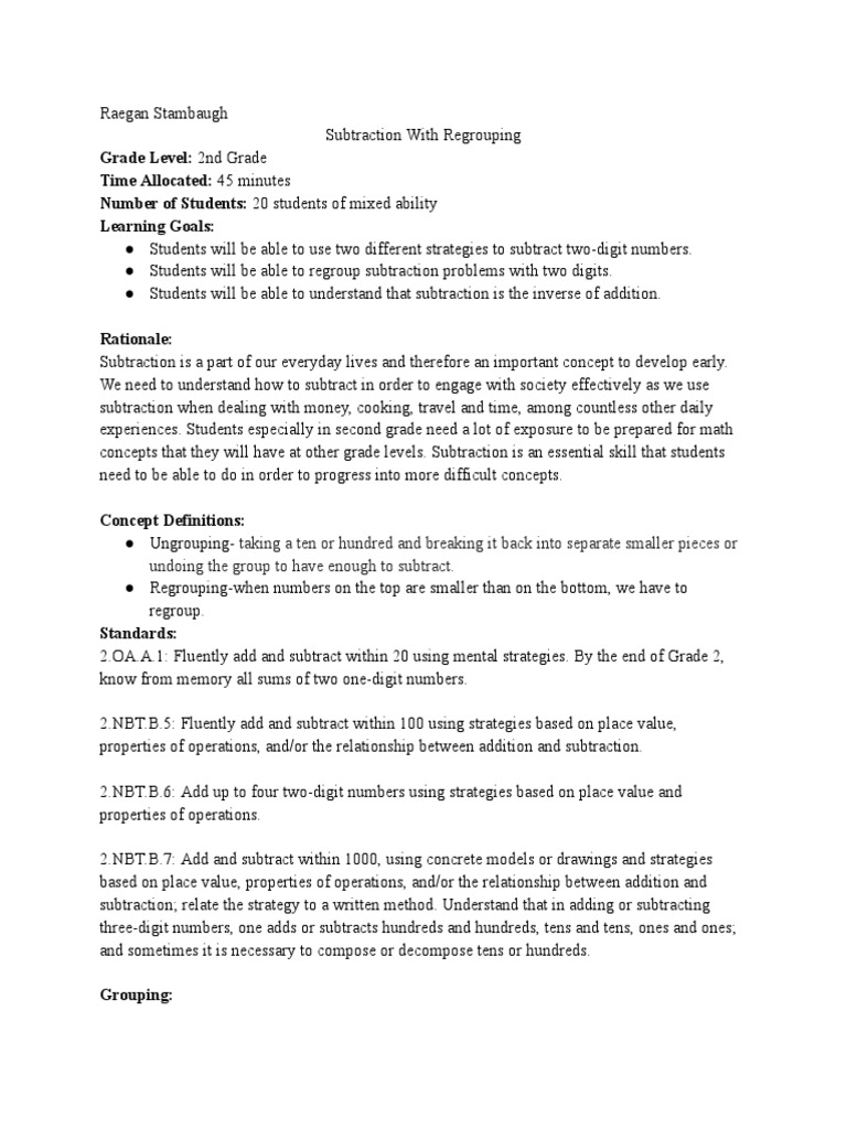 student-teaching-lesson-plan-observation-1-4-pdf-thought-subtraction