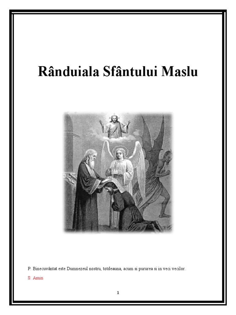 Rânduiala Sfântului Maslu | PDF