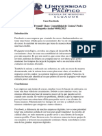 Caso Facebook Por: Felipe R. Freund// Clase: Contabilidad de Costos// Profe: Margarita Ayala// 08/02/2023 Introducción