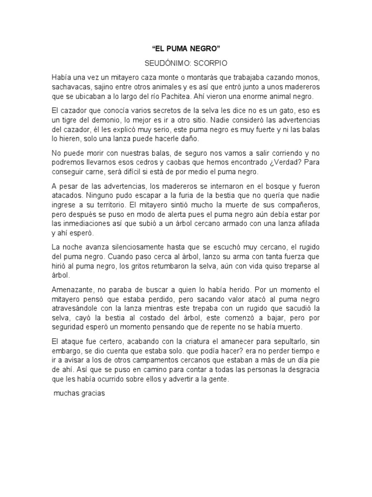 El Puma Negro Scorpion Pdf