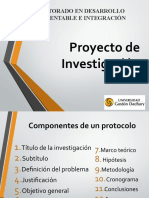 Proyecto de Investigación: Doctorado en Desarrollo Sustentable E Integración