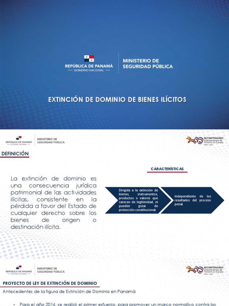 Proyecto de Ley de Extinción de Dominio - PPT-OCT - GELAVEX | PDF ...
