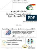 Studiu Individual: Disciplina: Turismul Internațional Tema: ,,turismul În Elveția"