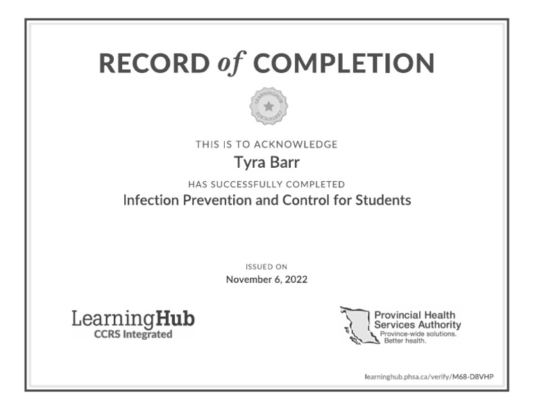 Infection Prevention and Control For Students | PDF