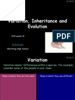 Variation, Inheritance and Evolution