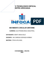 Instituto Tecnológico Infocal Centro Arocagua: Movimiento Circular Uniforme