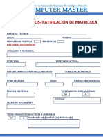 Instituto de Educaci Ón Superior Tecnológico Privado: Datos Del Estudiante