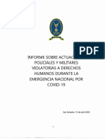 Informe Sobre Actuaciones Policiales Y Militares Violatorias A Derechos Humanos Durante La Emergencia Nacional Por COVID-19