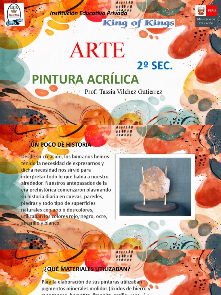 Historia y Materiales de Pintura Acrílica | PDF | Pinturas