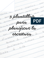 3 Plantillas para Planificar La Escritura