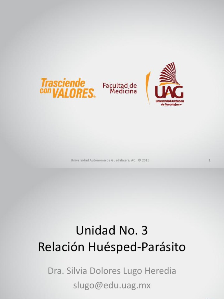 Relación Huésped Parásito 2015 | PDF | Infección | Sistema inmune