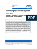 Prevalence of Different Fungal Species in Saliva and Swab Samples of Patients Undergoing Radiotherapy For Oral Cancer