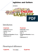 World Englishes and Culture: Nurana Jorayeva / 2001060026
