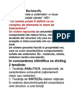 In Cunoasterea Stiintifica Se Disting 2 Tendinte:: "Teoria Generala A Sistemelor - o Noua