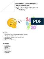Structure of Quantitative Practical Report